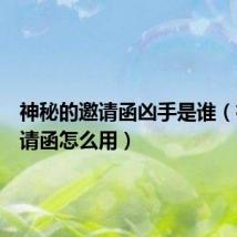 神秘的邀请函凶手是谁(神秘邀请函怎么用)