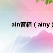 ain音箱(ainy)