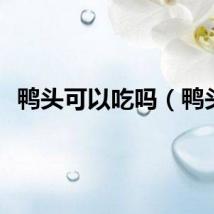鸭头可以吃吗（鸭头）