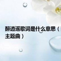 醉逍遥歌词是什么意思(醉逍遥主题曲)