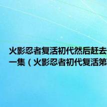 火影忍者复活初代然后赶去战场哪一集(火影忍者初代复活第几集)