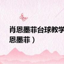 肖恩墨菲台球教学（肖恩墨菲）