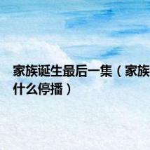 家族诞生最后一集(家族诞生为什么停播)