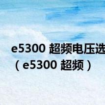 e5300 超频电压选auto(e5300 超频)