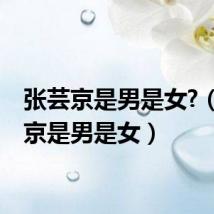 张芸京是男是女?(张芸京是男是女)