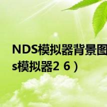 NDS模拟器背景图(nds模拟器2 6)