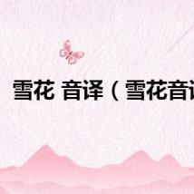 雪花 音译（雪花音译）