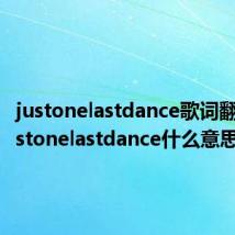 justonelastdance歌词翻译(justonelastdance什么意思)