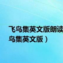 飞鸟集英文版朗读（飞鸟集英文版）
