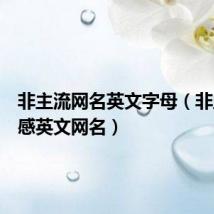 非主流网名英文字母(非主流伤感英文网名)