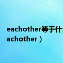 eachother等于什么(eachother)