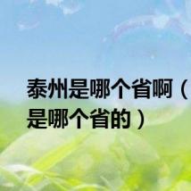 泰州是哪个省啊（泰州是哪个省的）