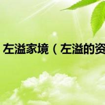 左溢家境（左溢的资料）