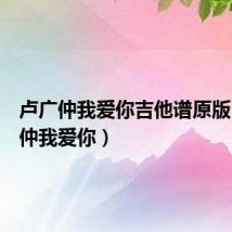卢广仲我爱你吉他谱原版(卢广仲我爱你)