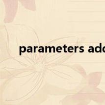 parameters add