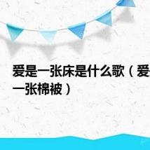 爱是一张床是什么歌(爱是两人一张棉被)