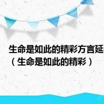 生命是如此的精彩方言延参法师(生命是如此的精彩)