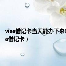 visa借记卡当天能办下来吗（visa借记卡）