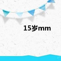 15岁mm