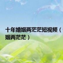 十年婚姻两茫茫短视频(十年婚姻两茫茫)