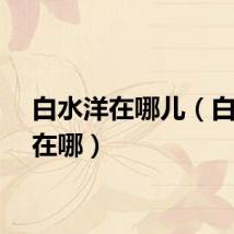 白水洋在哪儿（白水洋在哪）