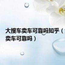 大搜车卖车可靠吗知乎(大搜车卖车可靠吗)