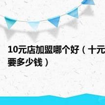 10元店加盟哪个好(十元店加盟要多少钱)
