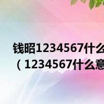 钱昭1234567什么意思(1234567什么意思)