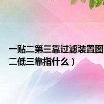 一贴二第三靠过滤装置图(一贴二低三靠指什么)