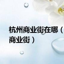 杭州商业街在哪（杭州商业街）
