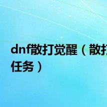 dnf散打觉醒(散打觉醒任务)