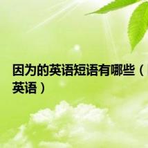 因为的英语短语有哪些（因为的英语）