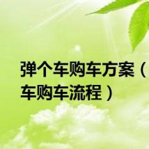 弹个车购车方案（弹个车购车流程）