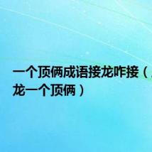 一个顶俩成语接龙咋接(成语接龙一个顶俩)