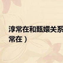 淳常在和甄嬛关系（淳常在）
