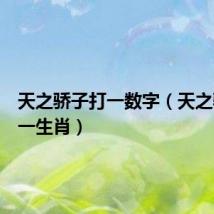 天之骄子打一数字(天之骄子打一生肖)