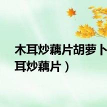 木耳炒藕片胡萝卜（木耳炒藕片）