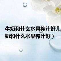 牛奶和什么水果榨汁好儿童(牛奶和什么水果榨汁好)