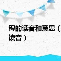 稗的读音和意思（稗的读音）