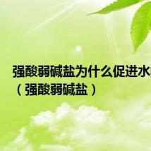 强酸弱碱盐为什么促进水的电离(强酸弱碱盐)