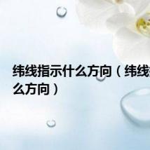纬线指示什么方向(纬线指向什么方向)
