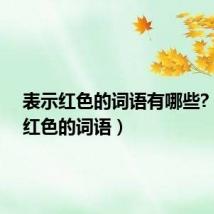 表示红色的词语有哪些?(表示红色的词语)