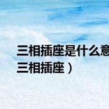三相插座是什么意思（三相插座）