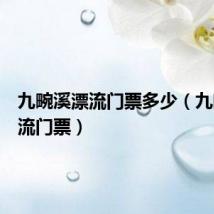 九畹溪漂流门票多少(九畹溪漂流门票)