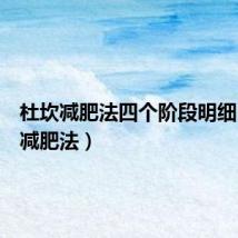 杜坎减肥法四个阶段明细(杜坎减肥法)
