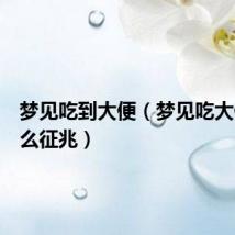 梦见吃到大便（梦见吃大便是什么征兆）