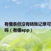 有借条但没有转账记录可以起诉吗(有借app)
