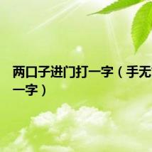 两口子进门打一字(手无寸铁打一字)