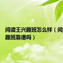阅读王兴趣班怎么样(阅读王兴趣班靠谱吗)