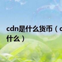 cdn是什么货币(cdn是什么)